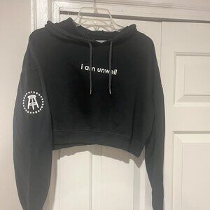 Barstool Chicks Call Her Daddy Long Sleeve Cropped Hoodie, size women's large